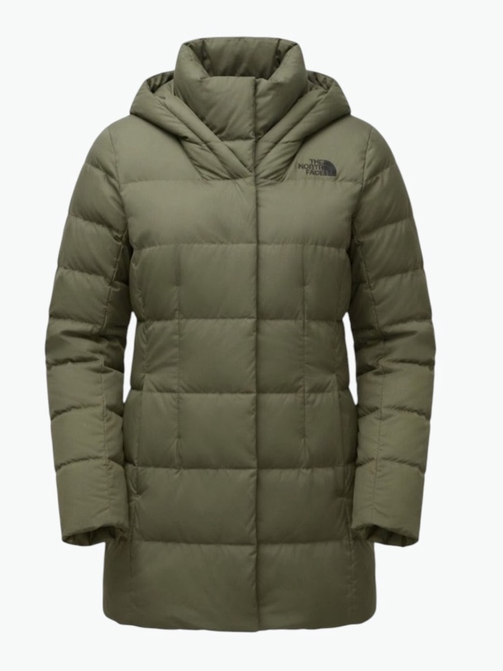 The North Face Metropolis Parka Olive Green Down Coat Women's Large